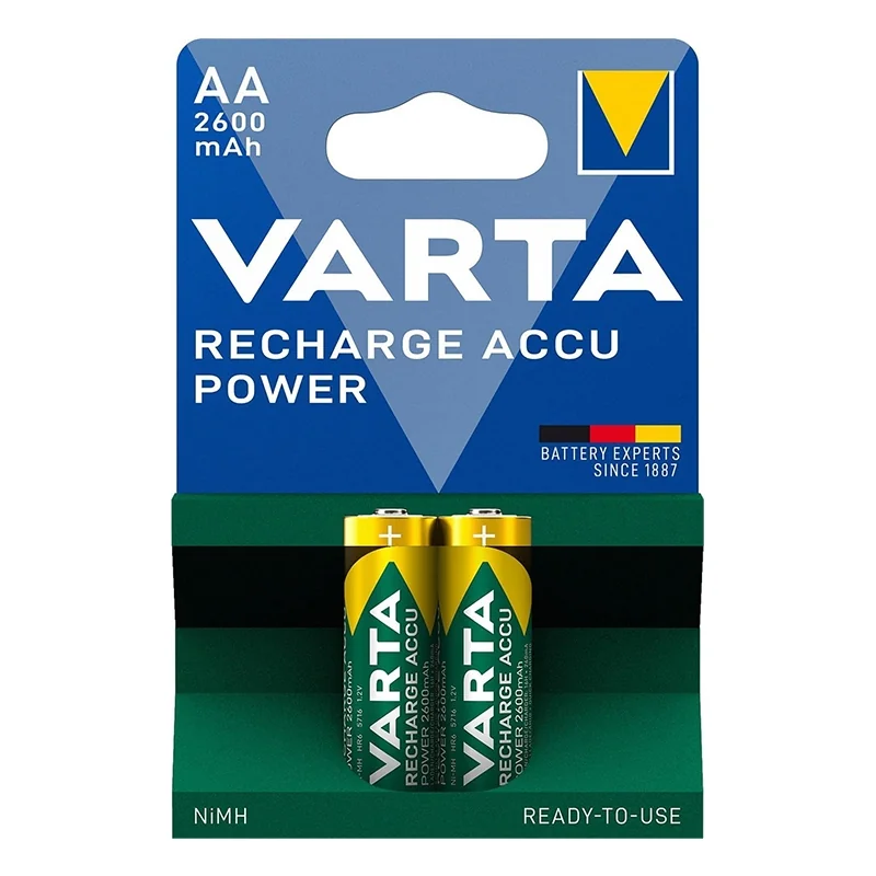 Rechargeable batteries AA Varta 2600mah blister of 2 units