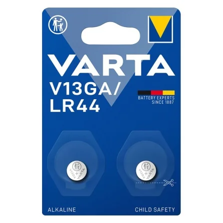 Varta V13GA LR44 Alkaline Button Cell Batteries (2 Units)