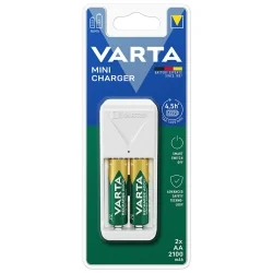 Varta mini charger for AA, AAA Ni-Mh rechargeable batteries with 2 AA 2100mah batteries