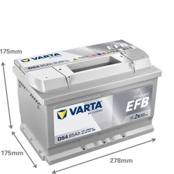 New battery Varta D54 Start Stop EFB 65Ah