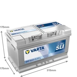 New battery Varta F17 SLI 80Ah