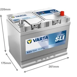 New battery Varta E23 SLI 70Ah