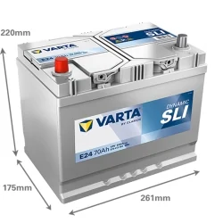 New battery Varta E24 SLI 70Ah