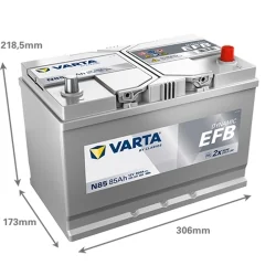 New battery Varta N85 Start Stop EFB 85Ah