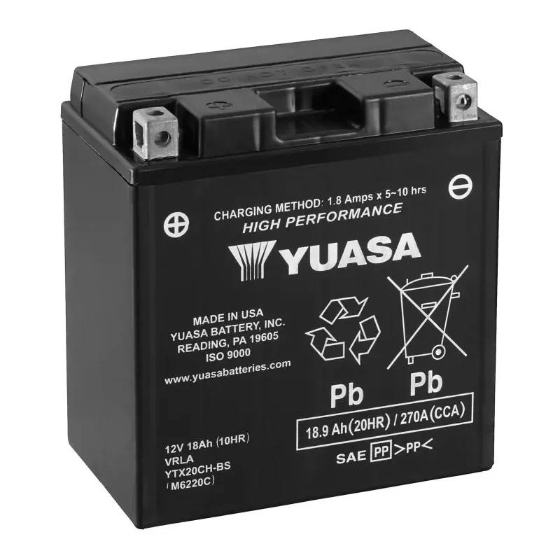 Battery Yuasa YTX20CH-BS AGM 18.9Ah