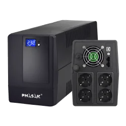 UPS Phasak 2000VA LCD USB with protection for RJ45