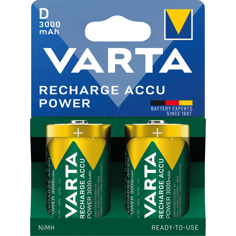 Rechargeable batteries Varta D 3000 mAh