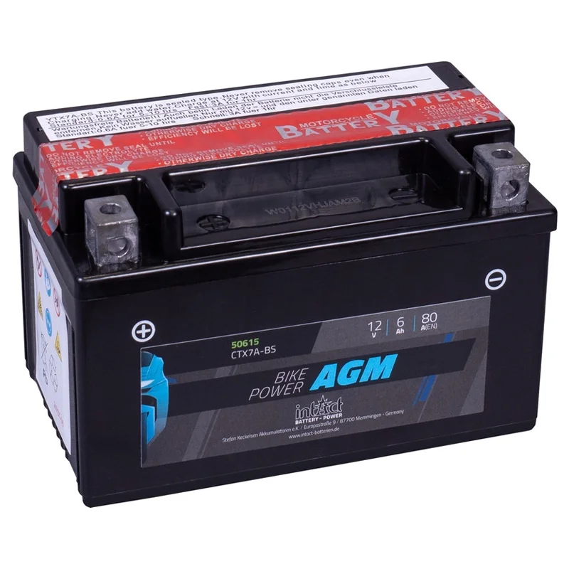 Battery IntAct AGM CTX7A-BS 6Ah 80A