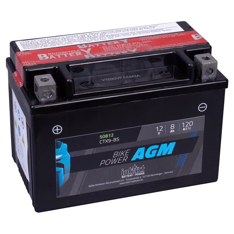 Battery IntAct AGM CTX9-BS 8Ah 120A