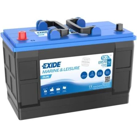Exide ER570 Battery 12V 120Ah 760A – Dual starting and service