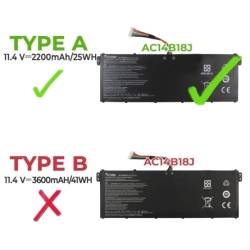 LAPTOP BATTERY ACER ASPIRE V3-371 V3-111 ES1-511 B115-M | AC14B18J