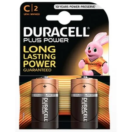 Duracell C LR14 MN1400 Plus Power Alkaline Batteries (2 Units)