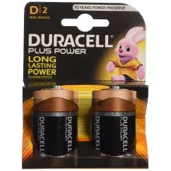 Duracell D LR20 MN1300 Plus Power Alkaline Batteries (2 Units)